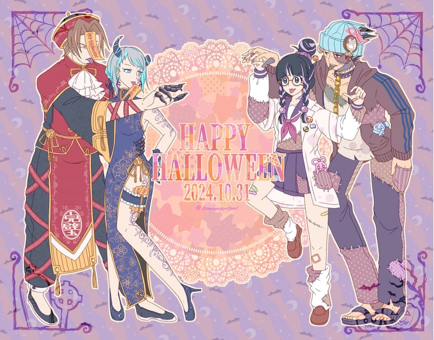 phoenix wright, miles edgeworth, maya fey, and franziska von karma (ace attorney) drawn by hamanoguriguri