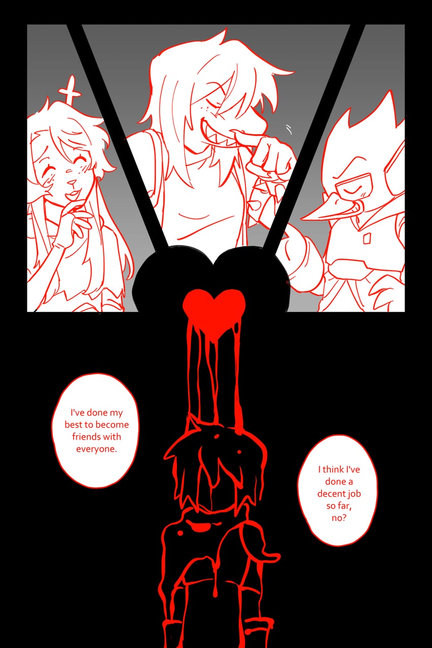 kris, susie, noelle holiday, berdly, and soul (deltarune) drawn by goomyloid