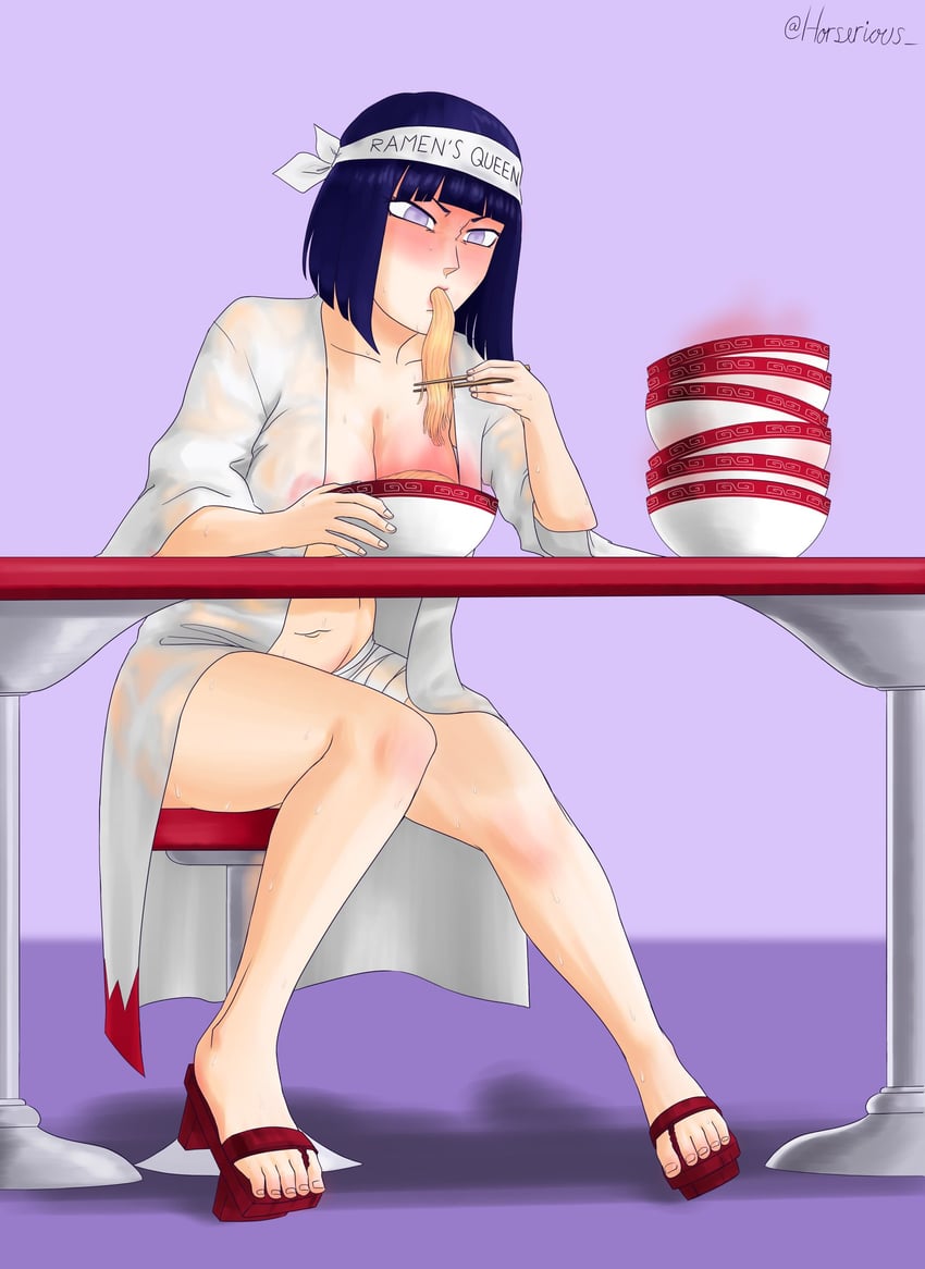 hyuuga hinata (naruto and 1 more) drawn by horserious