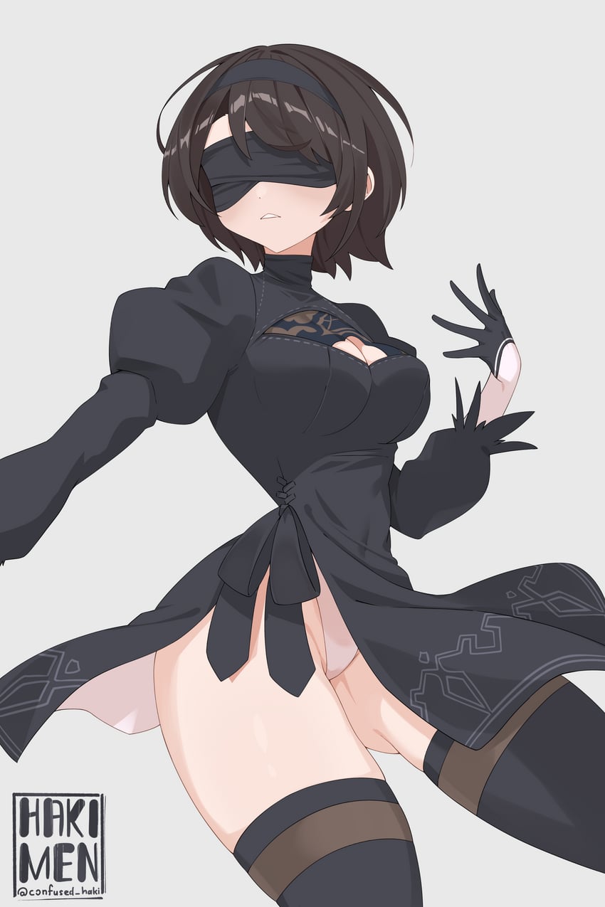 2b and oozora subaru (hololive and 2 more) drawn by hakimen