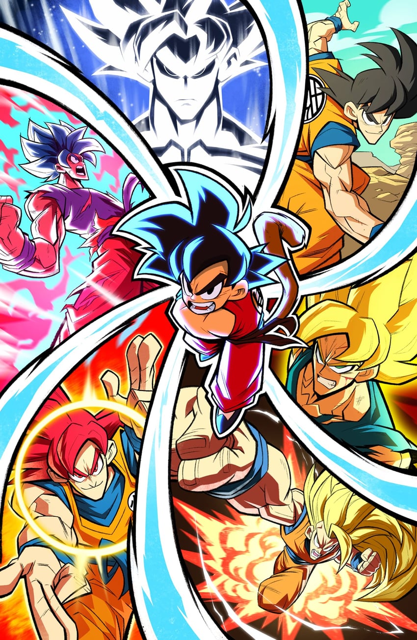 son goku (dragon ball and 2 more) drawn by kevin_shah