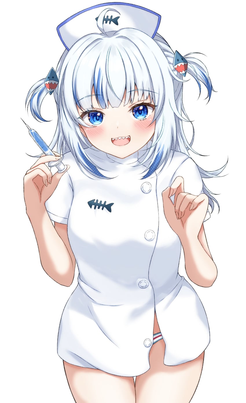 gawr gura (hololive and 1 more) drawn by rinkaa_(lovelive765pro2)