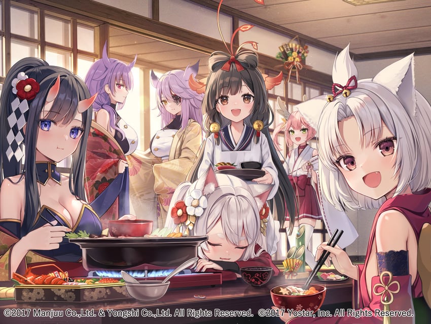 yuudachi, shouhou, ryuujou, zuihou, ryuuhou, and 2 more (azur lane) drawn by fuyoyo