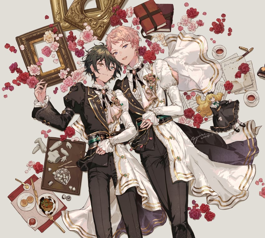 kagehira mika, itsuki shu, and mademoiselle (ensemble stars!) drawn by yutsumoe