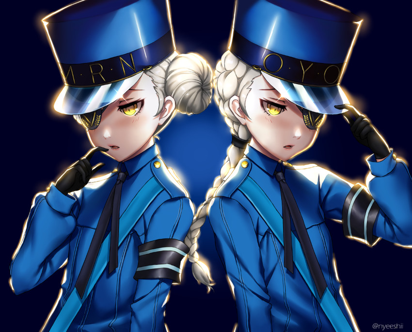 caroline and justine (persona and 1 more) drawn by nyeeshii