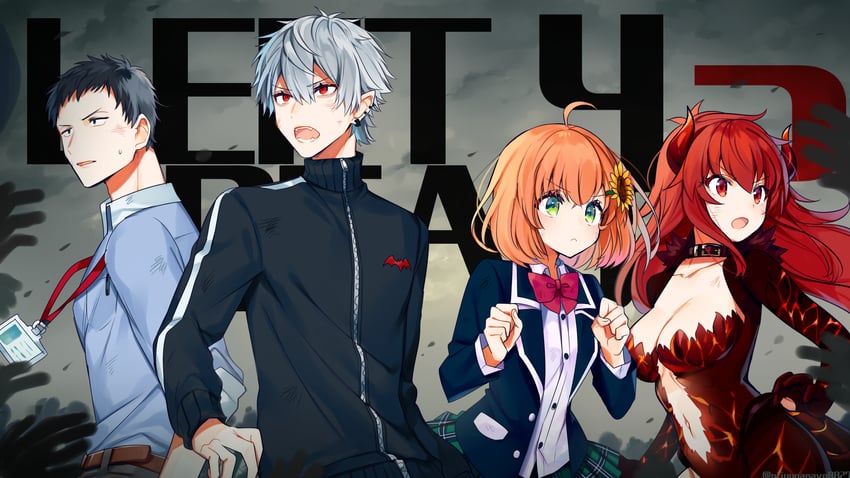 honma himawari, yashiro kizuku, kuzuha, and dola (nijisanji and 2 more) drawn by ninahachi