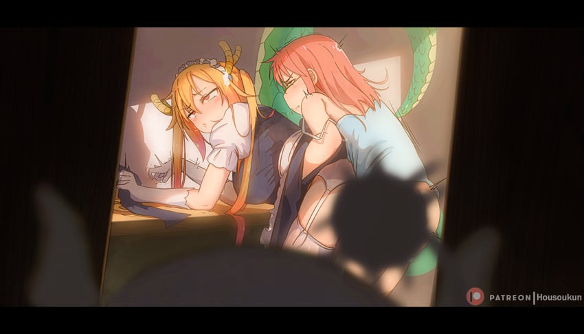 kanna kamui, tohru, and kobayashi (kobayashi-san chi no maidragon) drawn by housou-kun