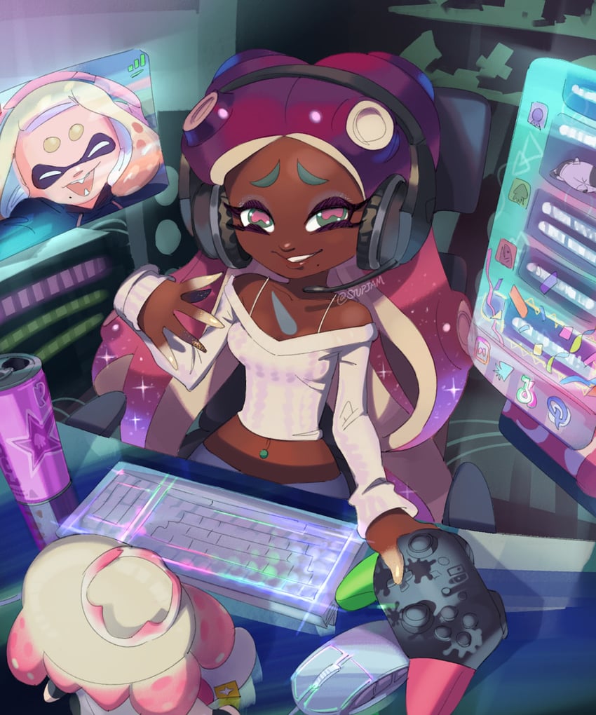 marina and pearl (splatoon and 3 more) drawn by stup-jam