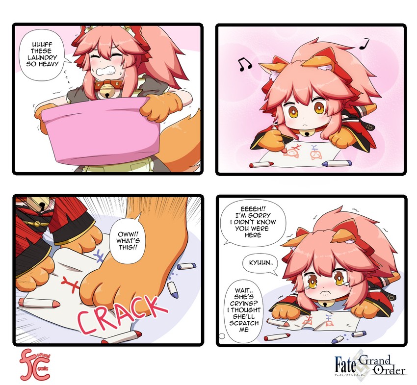 tamamo and tamamo cat (fate and 1 more) drawn by keita_naruzawa