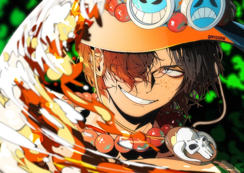portgas d. ace (one piece) drawn by mygiorni
