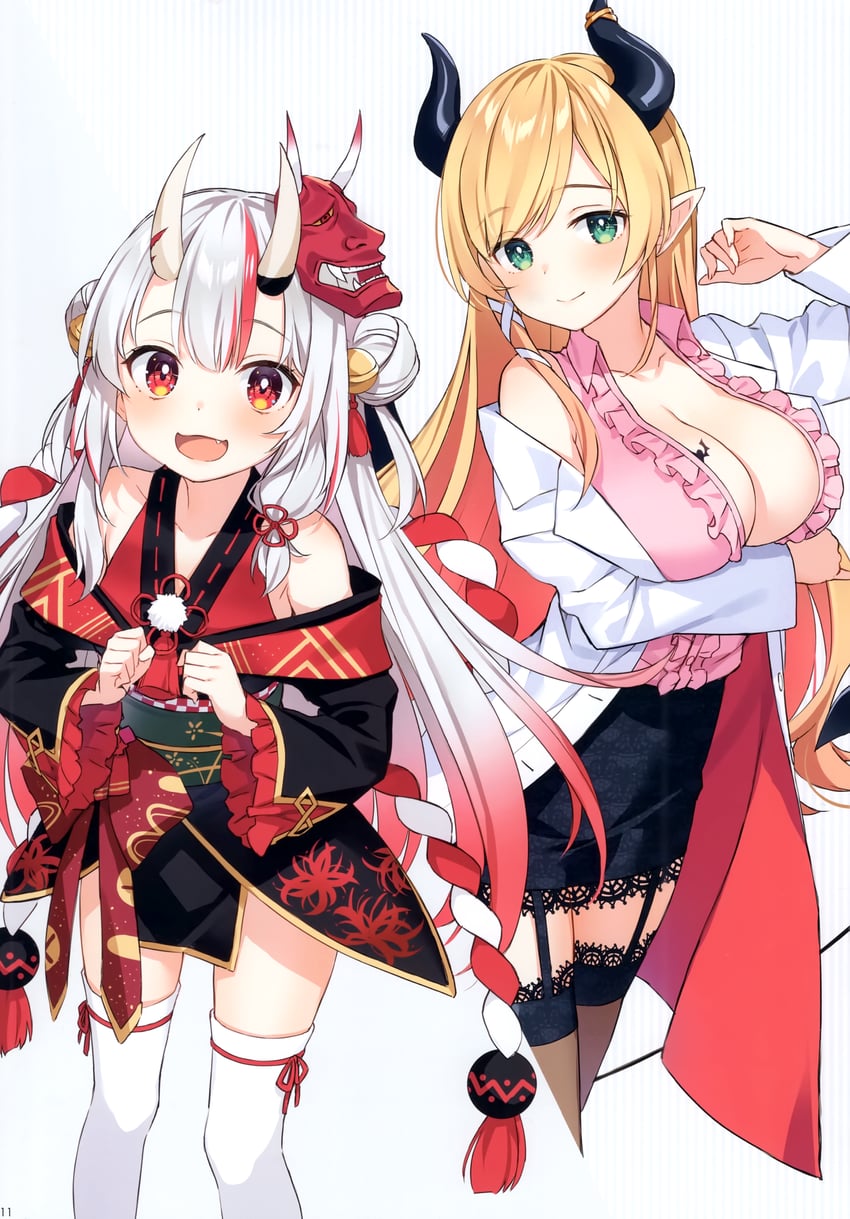 nakiri ayame and yuzuki choco (hololive) drawn by yuuki_hagure