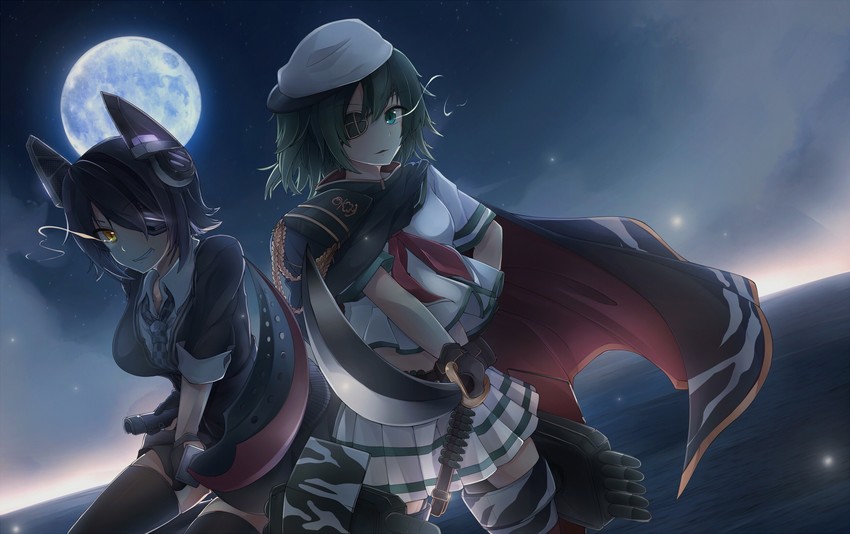 tenryuu, kiso, and kiso kai ni (kantai collection) drawn by neko_ame