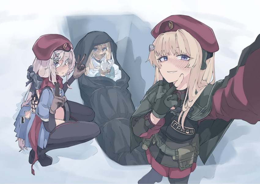 suomi, 9a-91, and ak74m (girls' frontline) drawn by oadooo72196