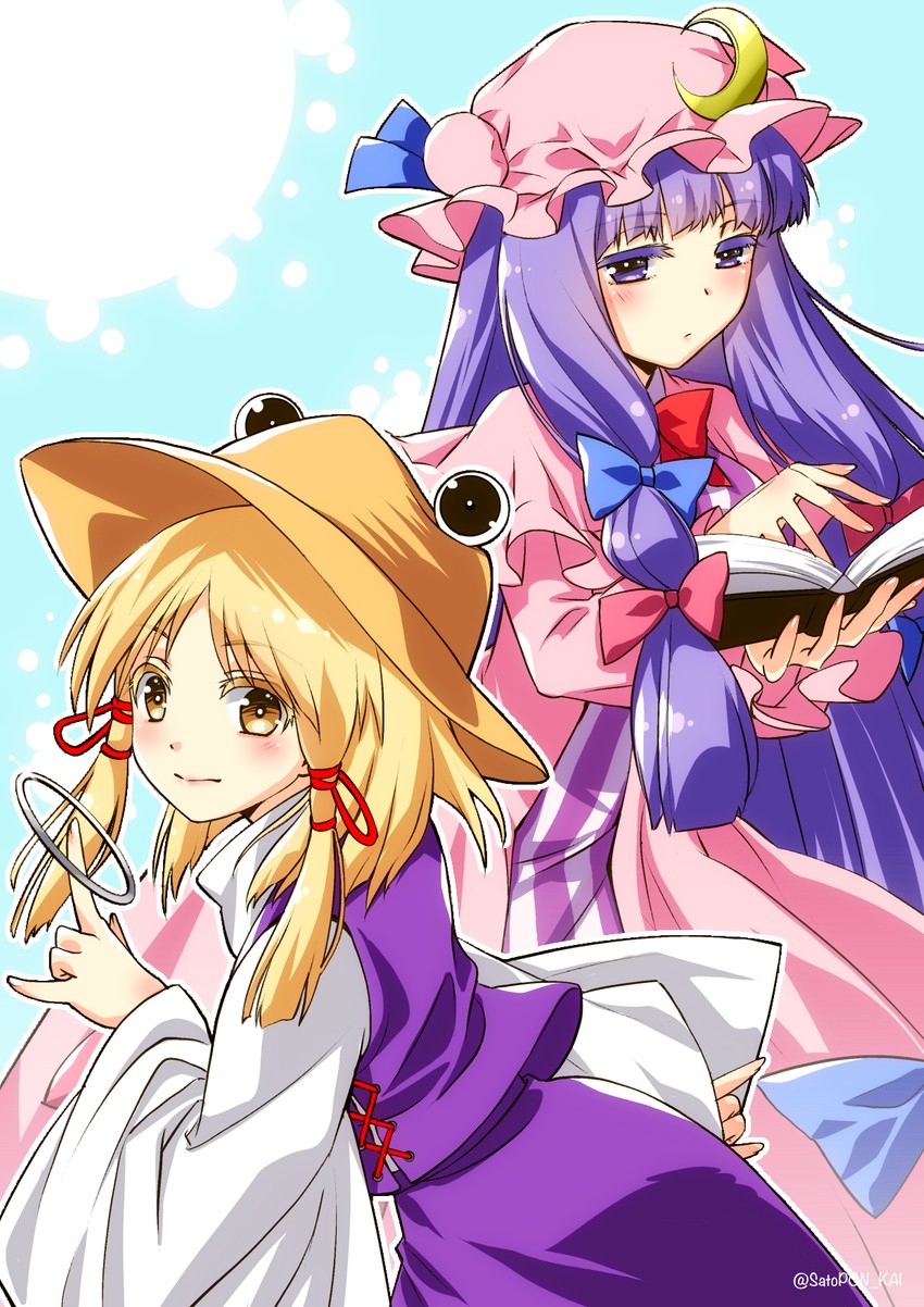 patchouli knowledge and moriya suwako (touhou) drawn by sato-pon