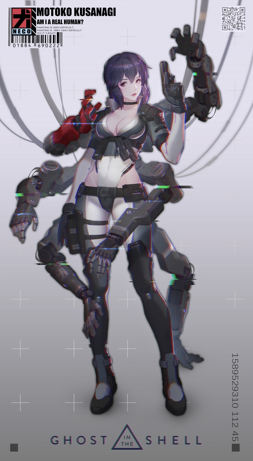 kusanagi motoko (ghost in the shell) drawn by lanyaojun