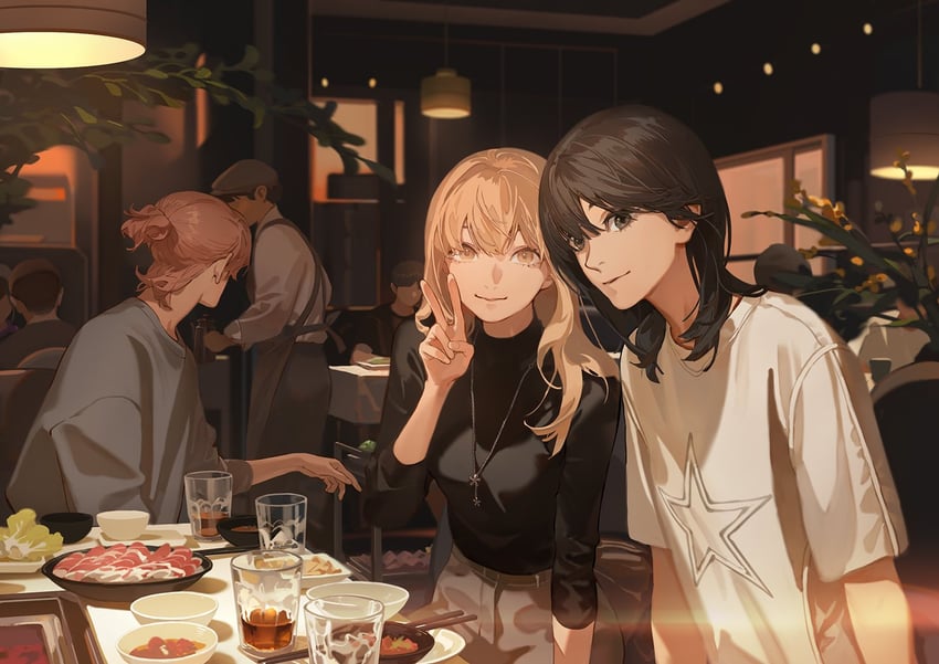 sun jing, qiu tong, and qi fang (sq) drawn by tanjiu