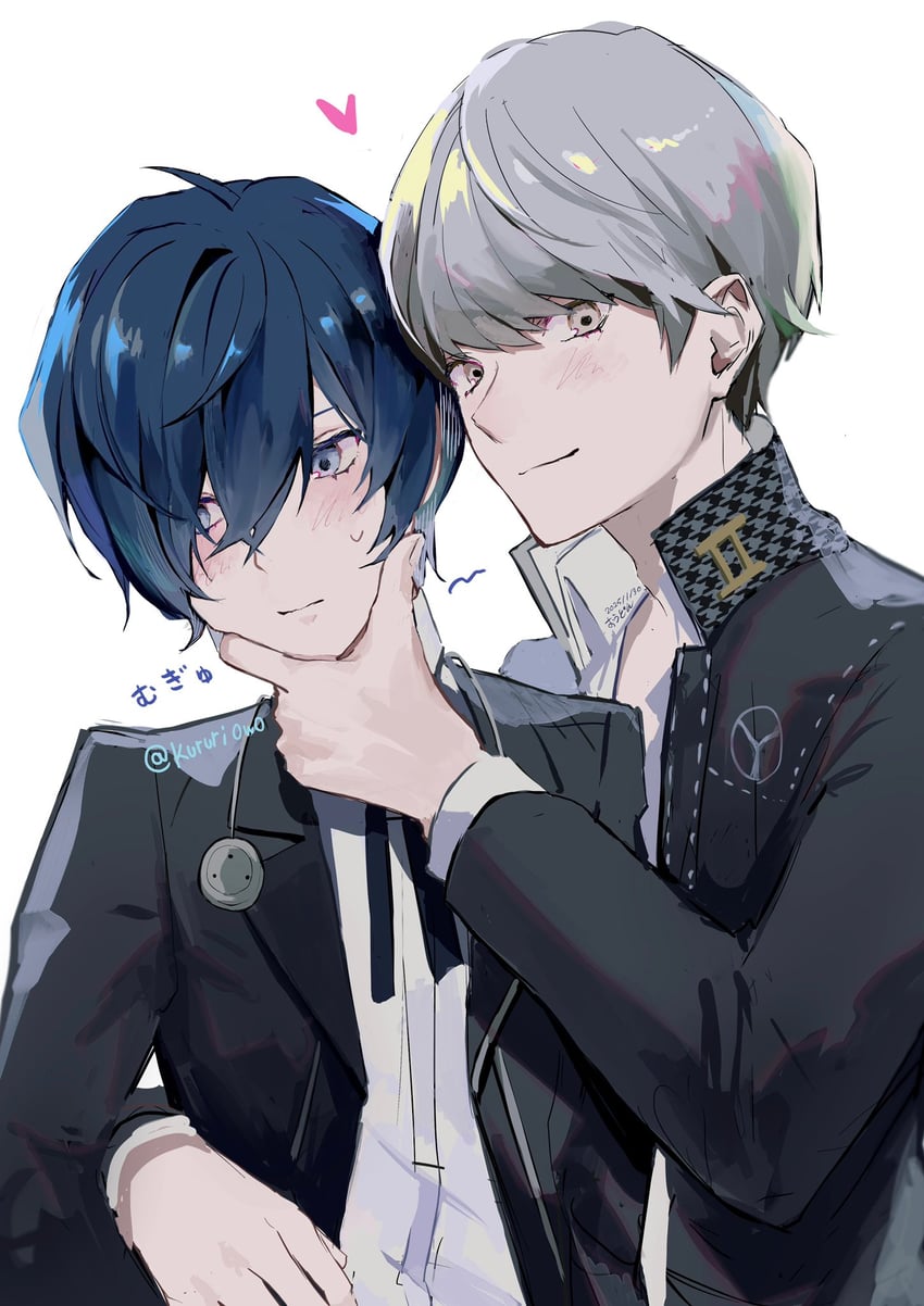 narukami yu and yuuki makoto (persona and 2 more) drawn by yonglai_tian