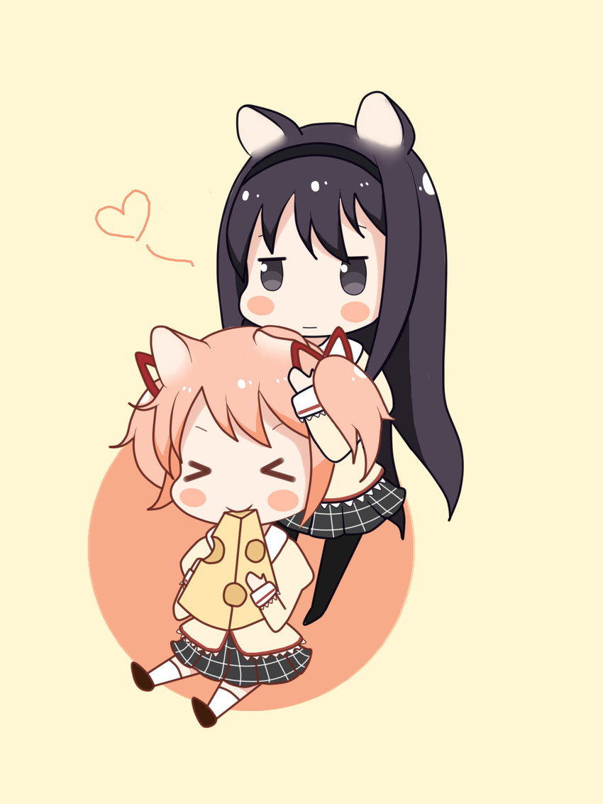 akemi homura and kaname madoka (mahou shoujo madoka magica) drawn by yukiko_(charlo_tte)