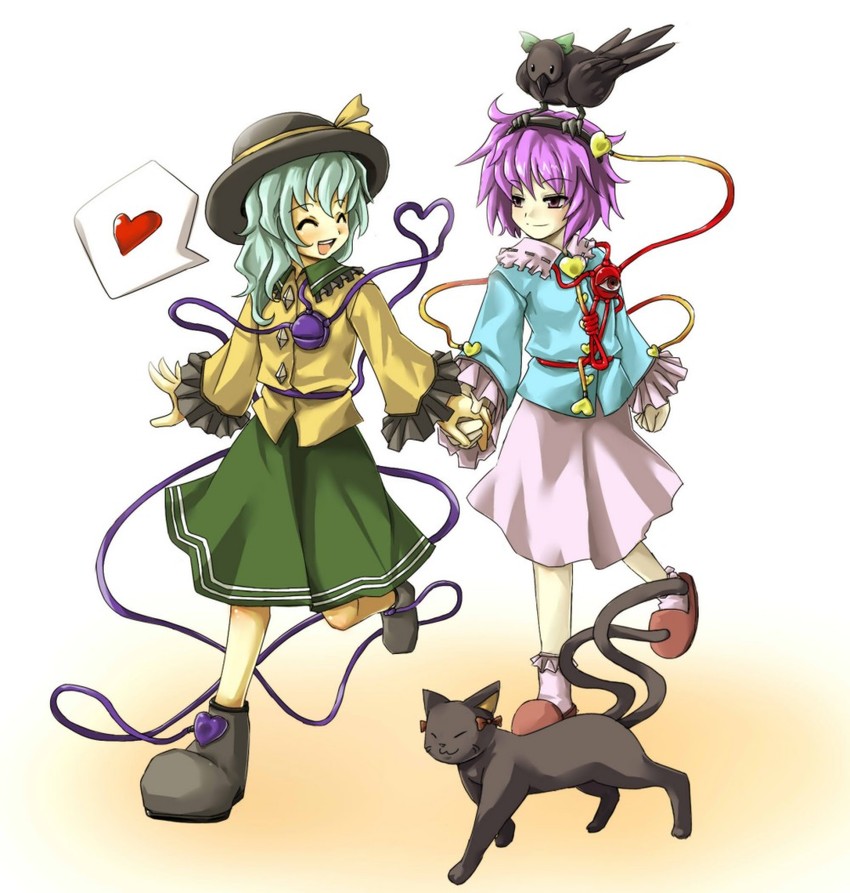 komeiji koishi, komeiji satori, kaenbyou rin, and reiuji utsuho (touhou) drawn by sw_(stevew)