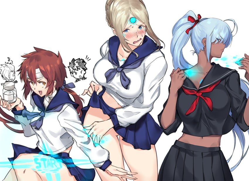 rex, lora, perun, mikhail, and agate (xenoblade chronicles and 2 more) drawn by negresco