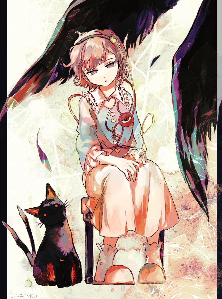 komeiji satori and kaenbyou rin (touhou) drawn by uninosono
