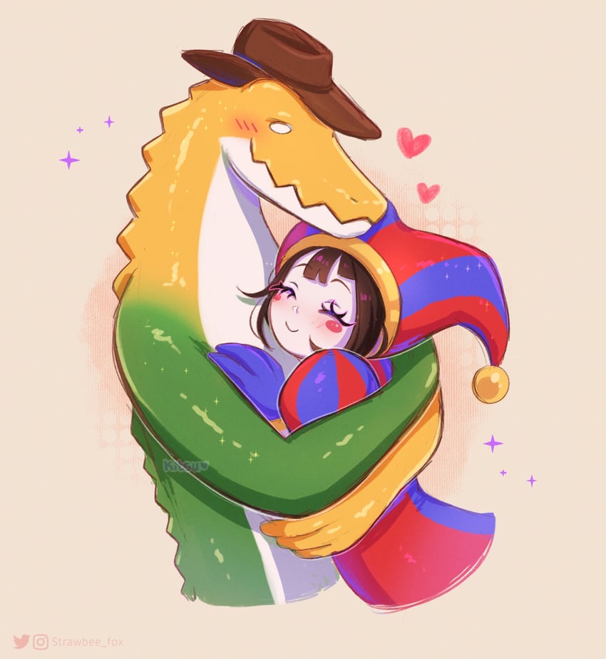 pomni and gummigoo (the amazing digital circus) drawn by kitsukinsfw