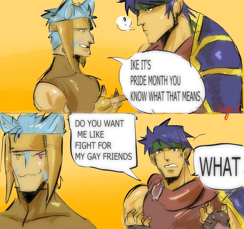 ike and ranulf (fire emblem and 1 more) drawn by kargofreakx