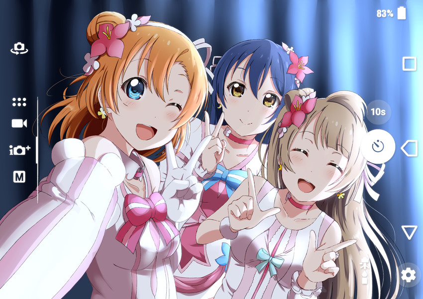 sonoda umi, minami kotori, and kosaka honoka (love live! and 1 more) drawn by siokazunoko