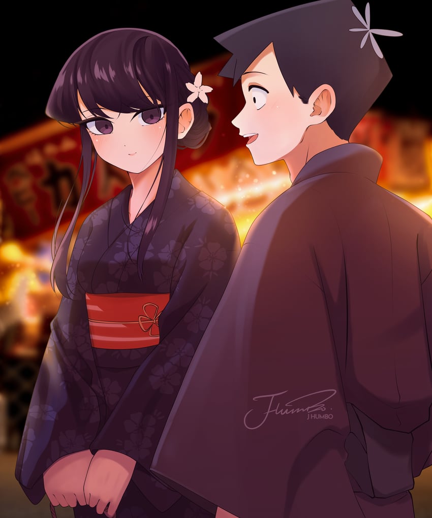 komi shouko and tadano hitohito (komi-san wa komyushou desu) drawn by j_humbo
