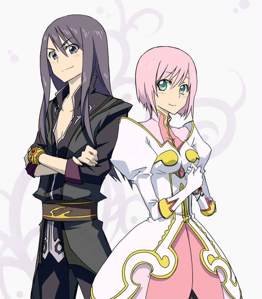 yuri lowell and estellise sidos heurassein (tales of and 1 more) drawn by hana_azuki