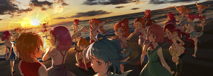 sora harewataru, houjou hibiki, aida mana, hoshizora miyuki, misumi nagisa, and 13 more (precure and 19 more) drawn by hoshi_(xingspresent)