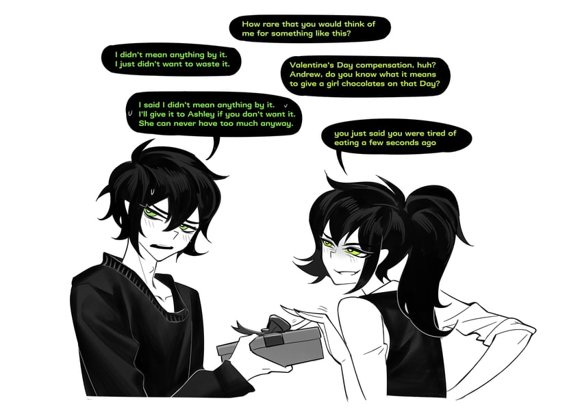 andrew graves and renee graves (the coffin of andy and leyley) drawn by aierlaobo