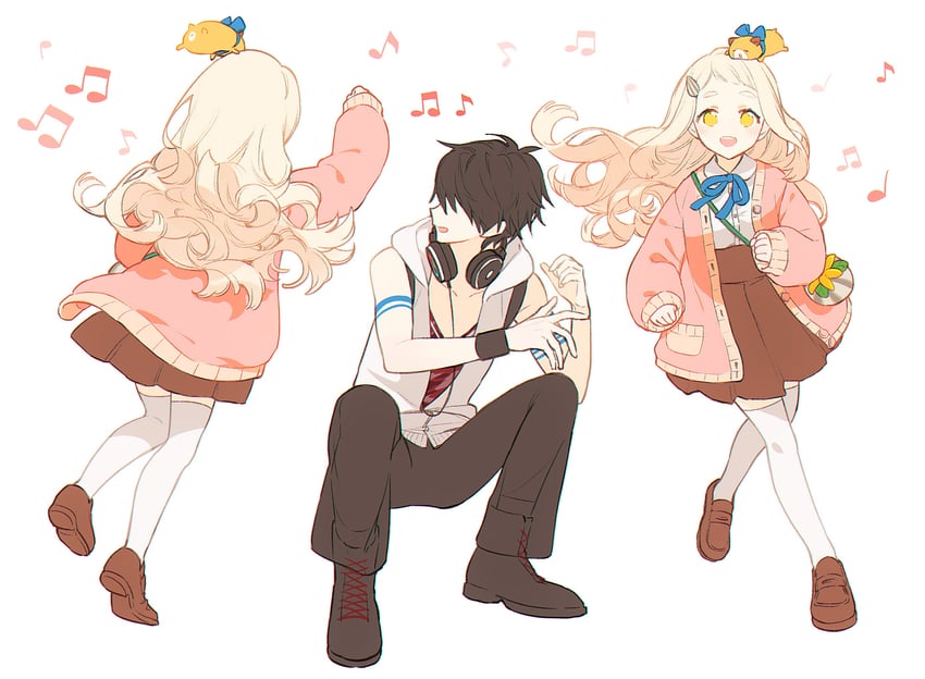 yumeoi kakeru, machita chima, and gonzalez (nijisanji) drawn by iv_4t