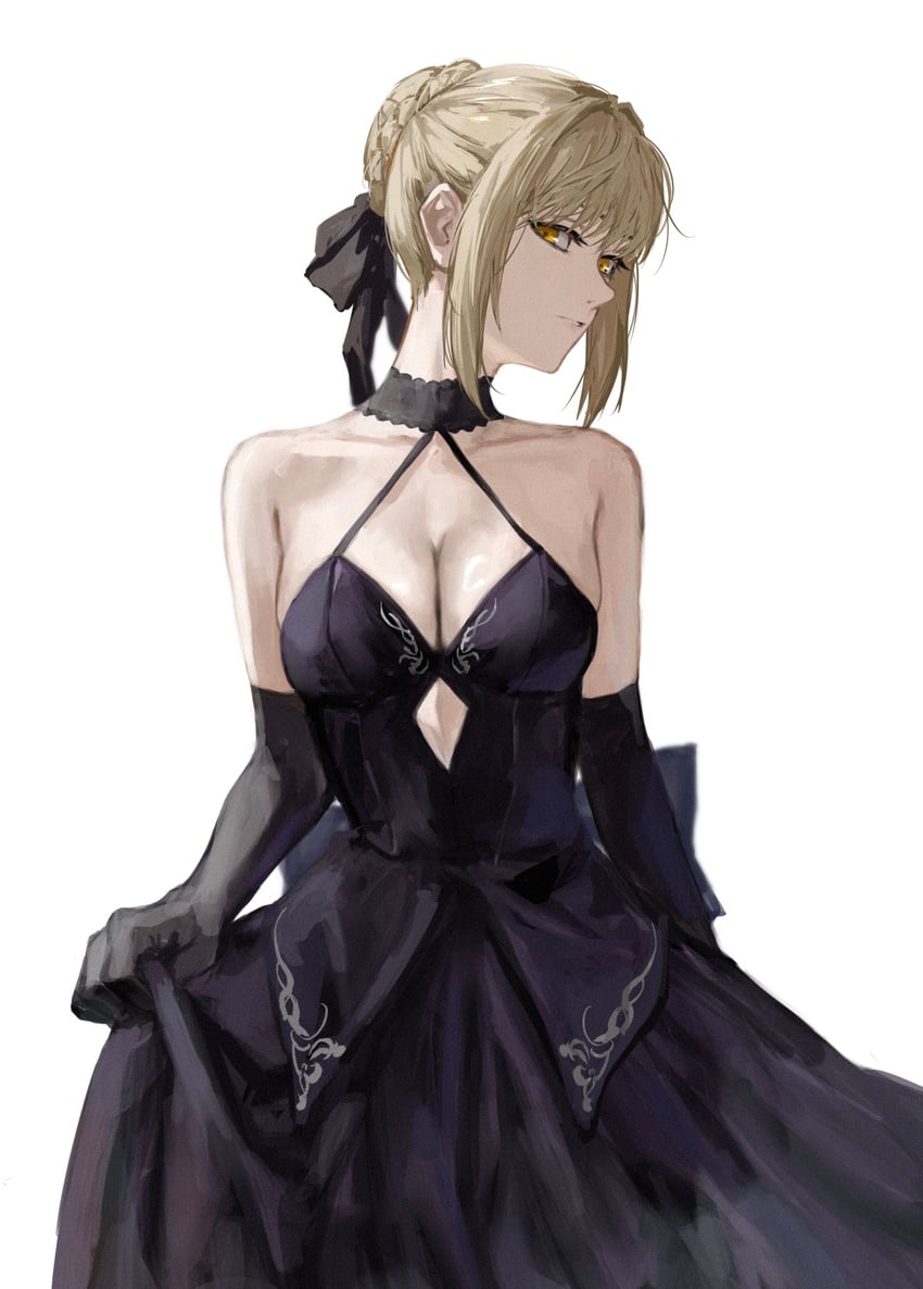 artoria pendragon and saber alter (fate and 1 more) drawn by raberu_ruru