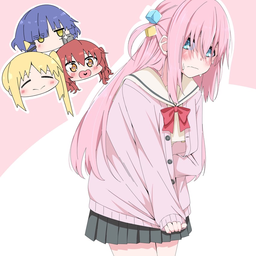 gotoh hitori, kita ikuyo, ijichi nijika, and yamada ryo (bocchi the rock!) drawn by riku_riku88