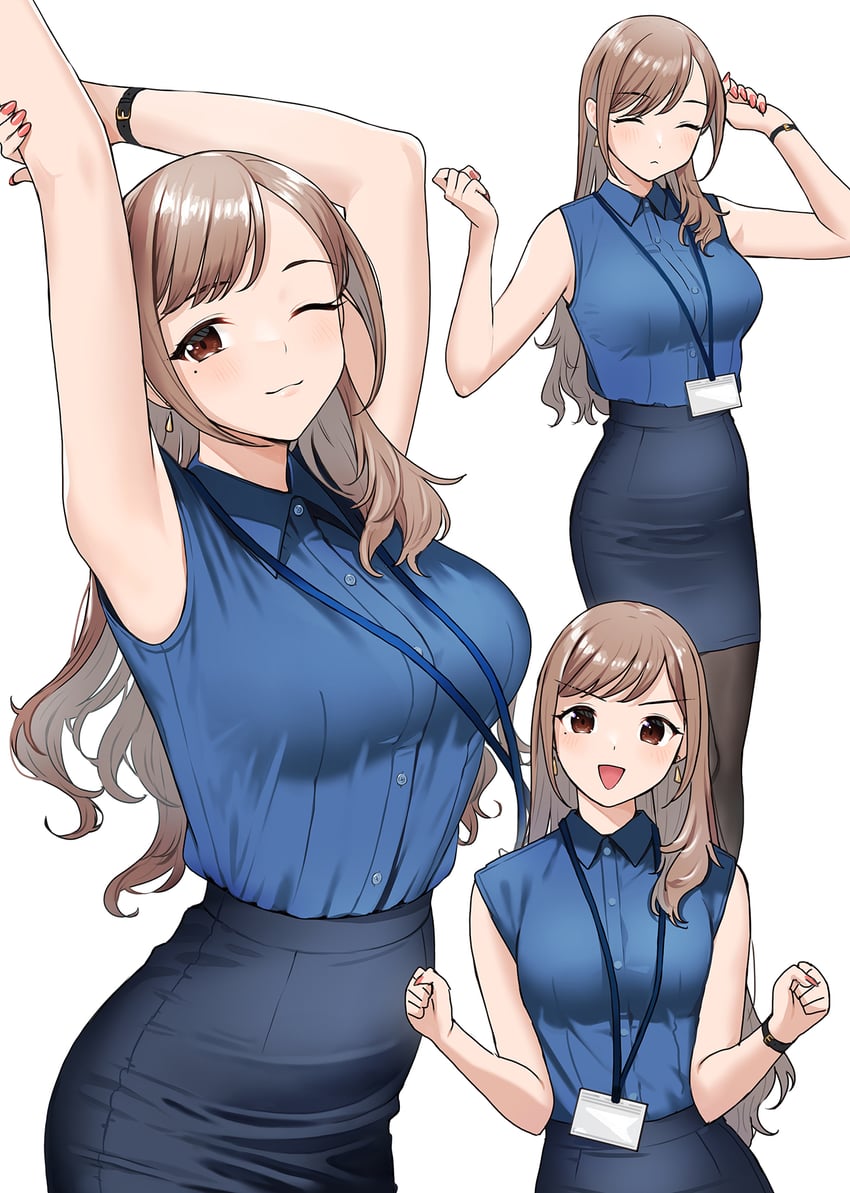 akaori umeka (kaisha no senpai akaori-san) drawn by doushimasho