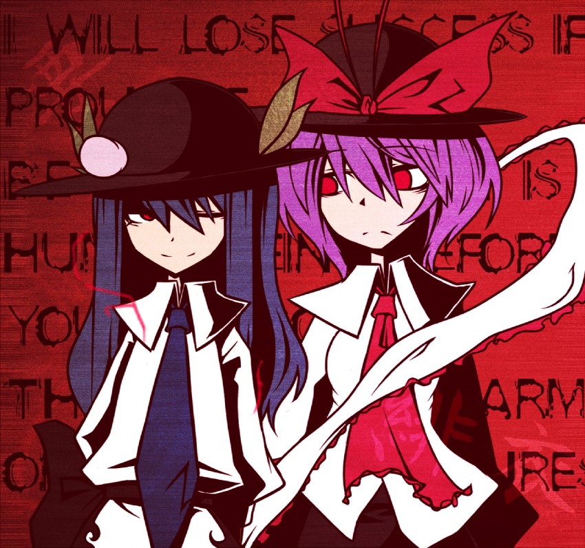 hinanawi tenshi and nagae iku (touhou) drawn by konohana_saku