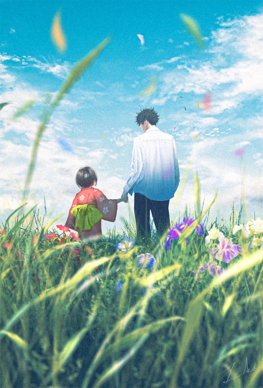 suzune and jinta (kijin gentoushou) drawn by tamaki_(tamaki_illust)