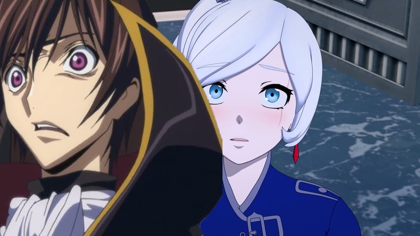 weiss schnee and lelouch vi britannia (code geass and 1 more)