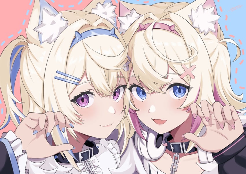 fuwawa abyssgard and mococo abyssgard (hololive and 1 more) drawn by zeiss