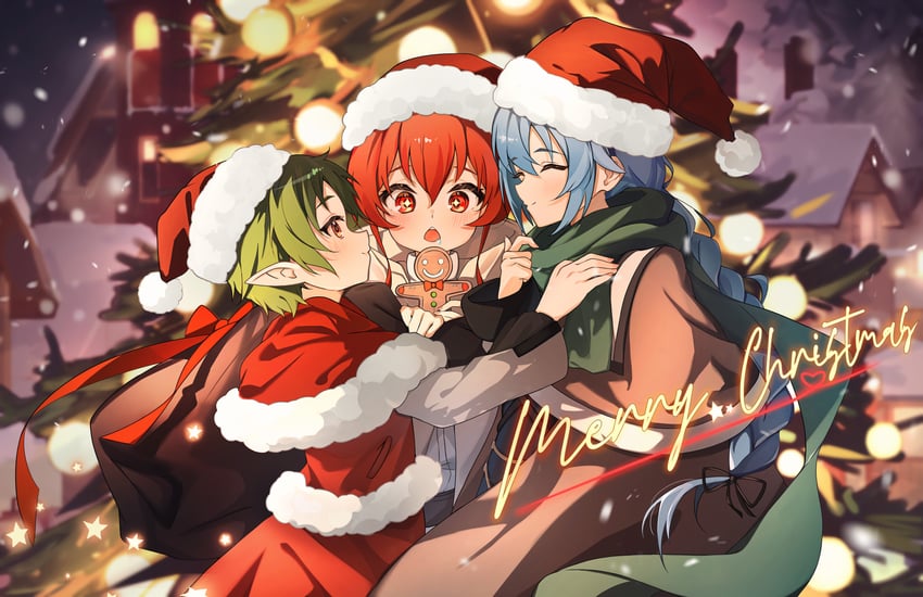 roxy migurdia, eris greyrat, and sylphiette (mushoku tensei) drawn by humany