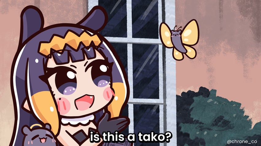 ninomae ina'nis and takodachi (hololive and 3 more) drawn by chroneco