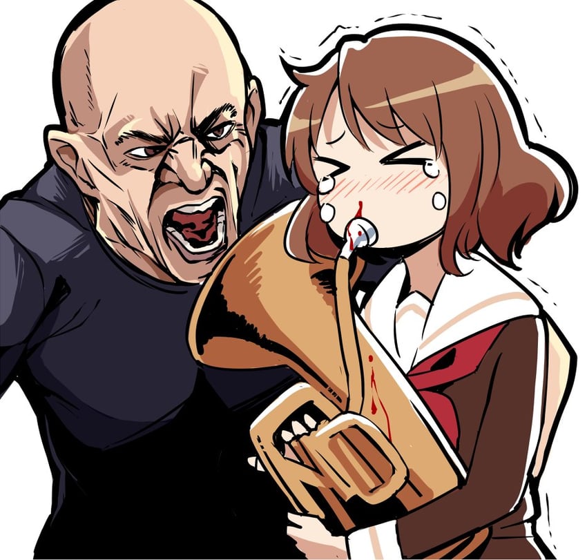 oumae kumiko and terence fletcher (hibike! euphonium and 1 more) drawn by mendou_saya