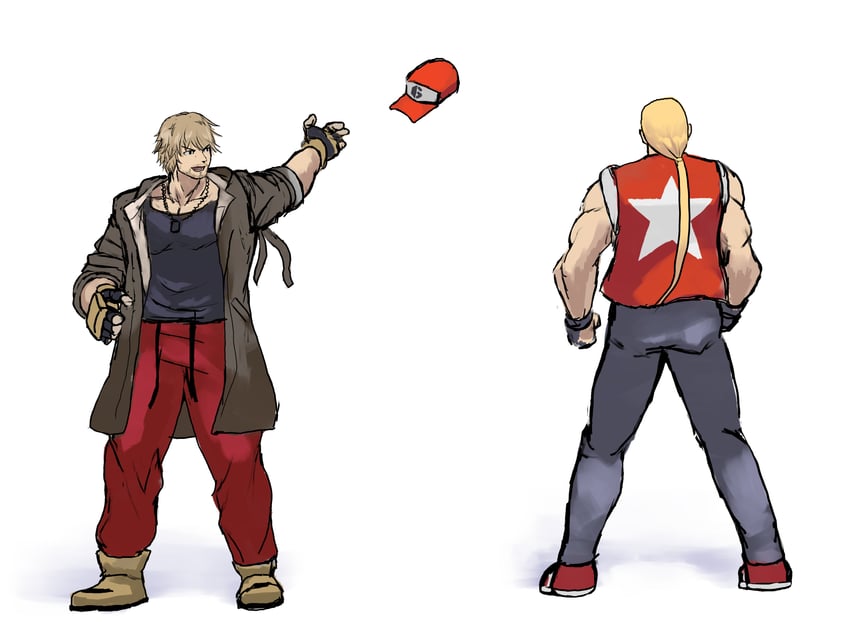 ken masters and terry bogard (street fighter and 4 more) drawn by beefussop12