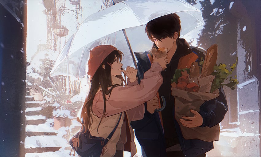 protagonist and caleb (love and deepspace) drawn by yuyumu