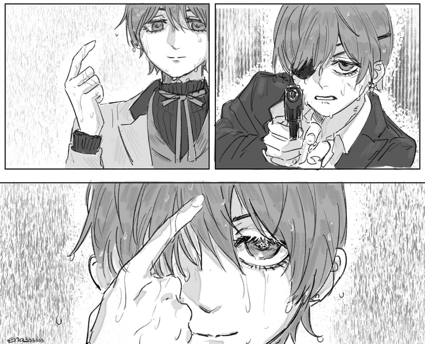 ciel phantomhive and ciel phantomhive's brother (kuroshitsuji and 1 more) drawn by ena33333333