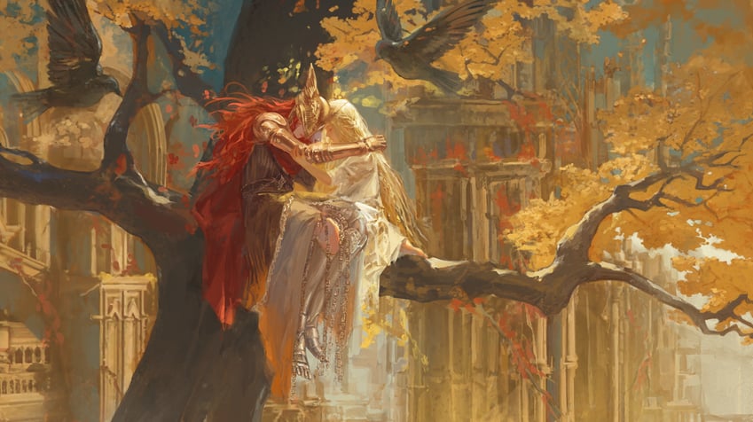 malenia blade of miquella and miquella (elden ring) drawn by chengya_huanwo