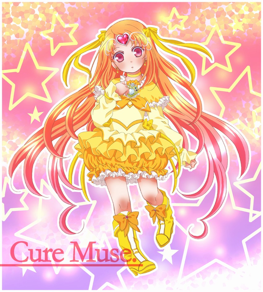 shirabe ako and cure muse (precure and 1 more) drawn by parara_kerusu