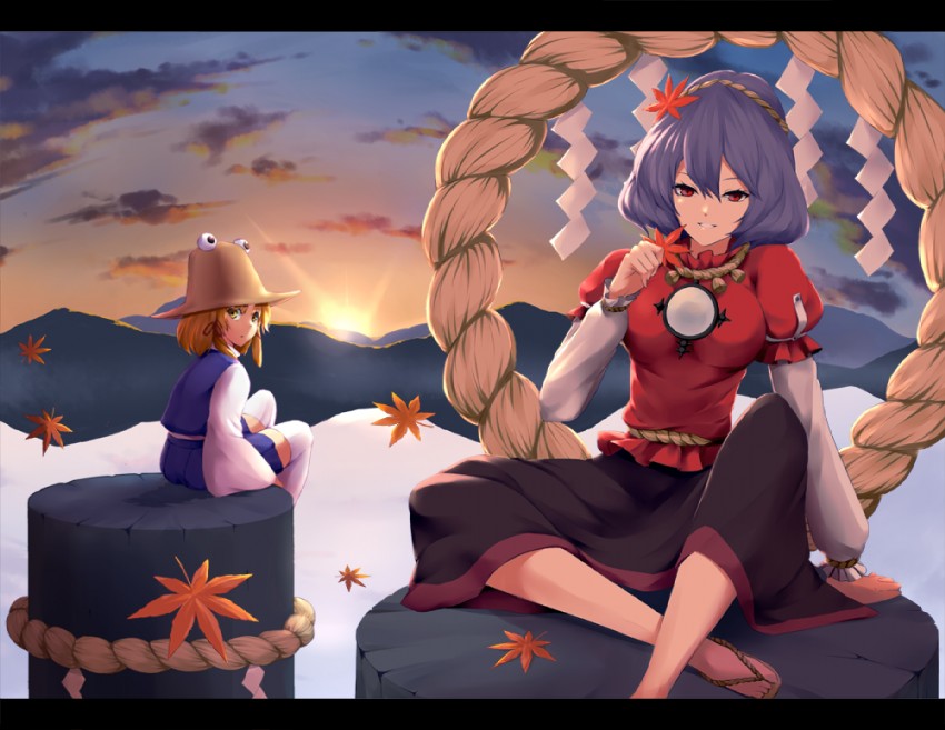 moriya suwako and yasaka kanako (touhou) drawn by tsuchifumazu