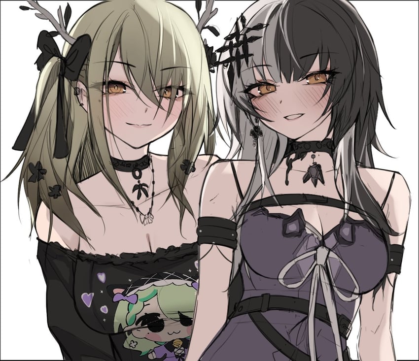 ceres fauna and shiori novella (hololive and 1 more) drawn by takida_185